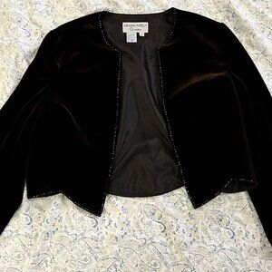 Size 12 Brown Velvet Adrianna Papell Blazer Jacket